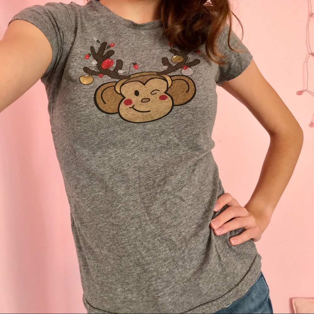 Aéropostale Monkey Christmas Tee